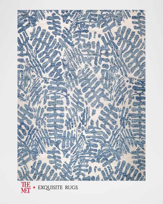 Botanica Hand-Tufted Blue/Ivory Rug, 10' x 14'